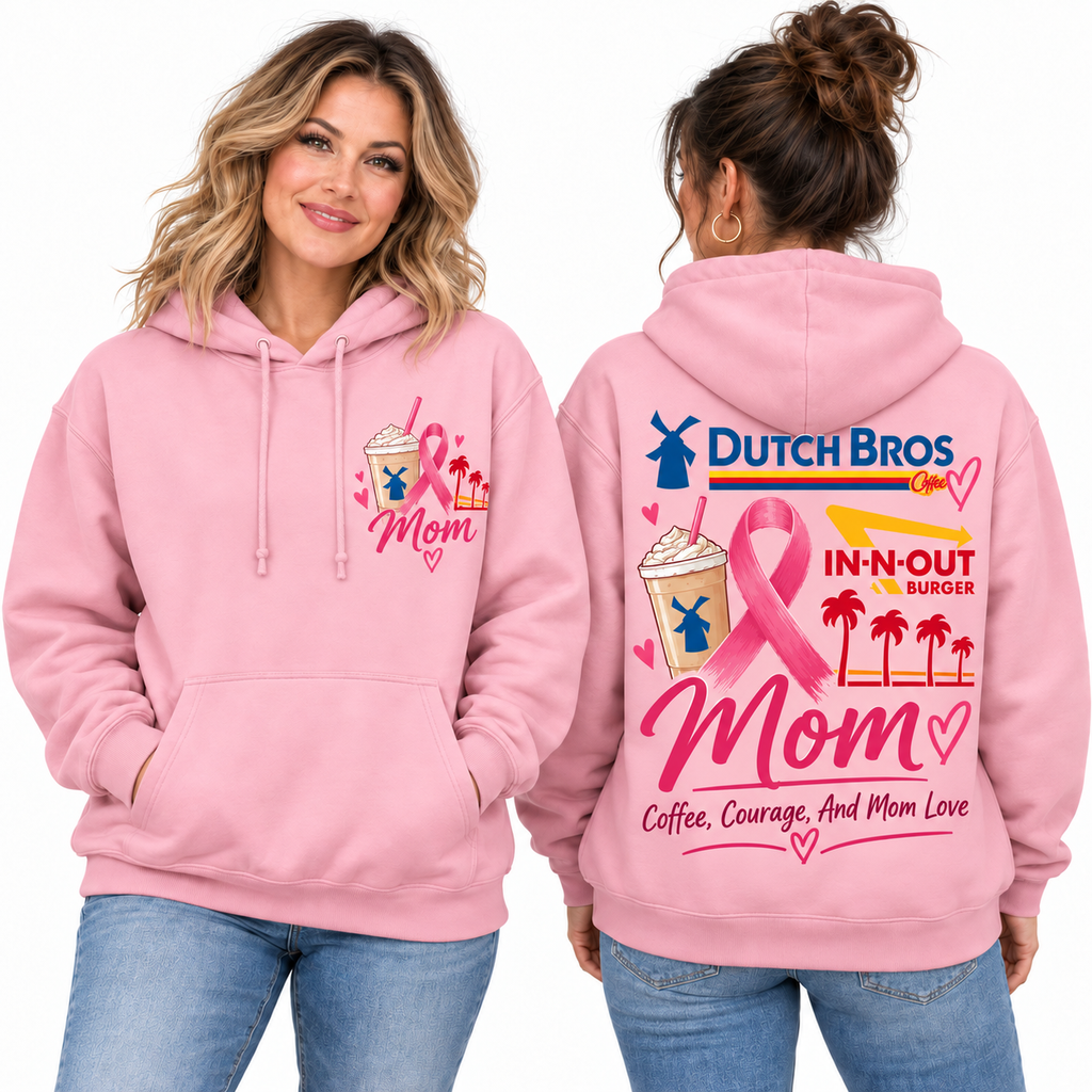 Dutch Bros In N Out Pink Ribbon Mom Hoodie NTH1 for Breast Cancer Awareness Supporters 2