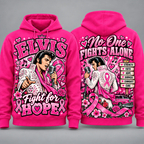 Elvis Presley Pink Ribbon Fight for Hope Hoodie NY 1