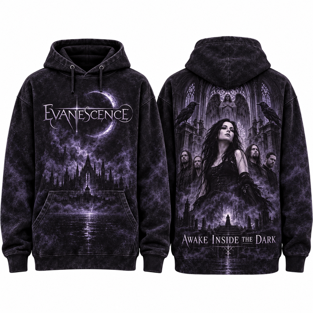 Evanescence Gothic Lake Awake Inside The Dark Woman Castle Hoodie for Gothic Rock Fans NDN 1
