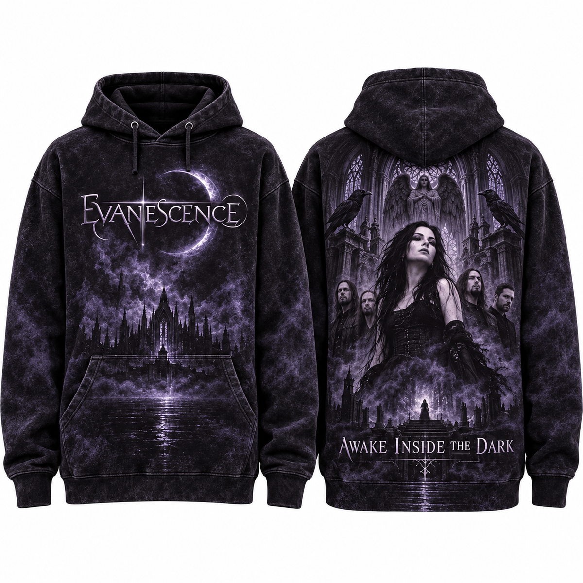 Evanescence Gothic Lake Awake Inside The Dark Woman Castle Hoodie for Gothic Rock Fans NDN 1