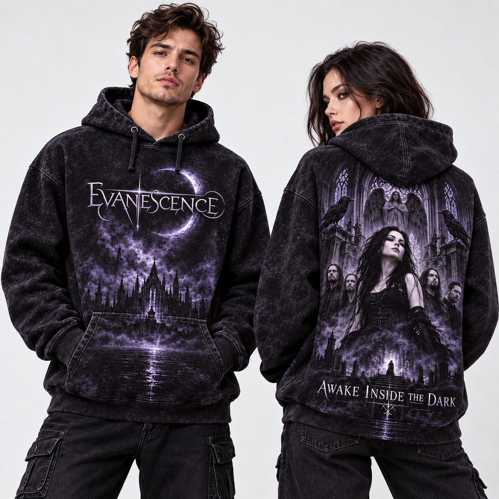 Evanescence Gothic Lake Awake Inside The Dark Woman Castle Hoodie for Gothic Rock Fans NDN 2