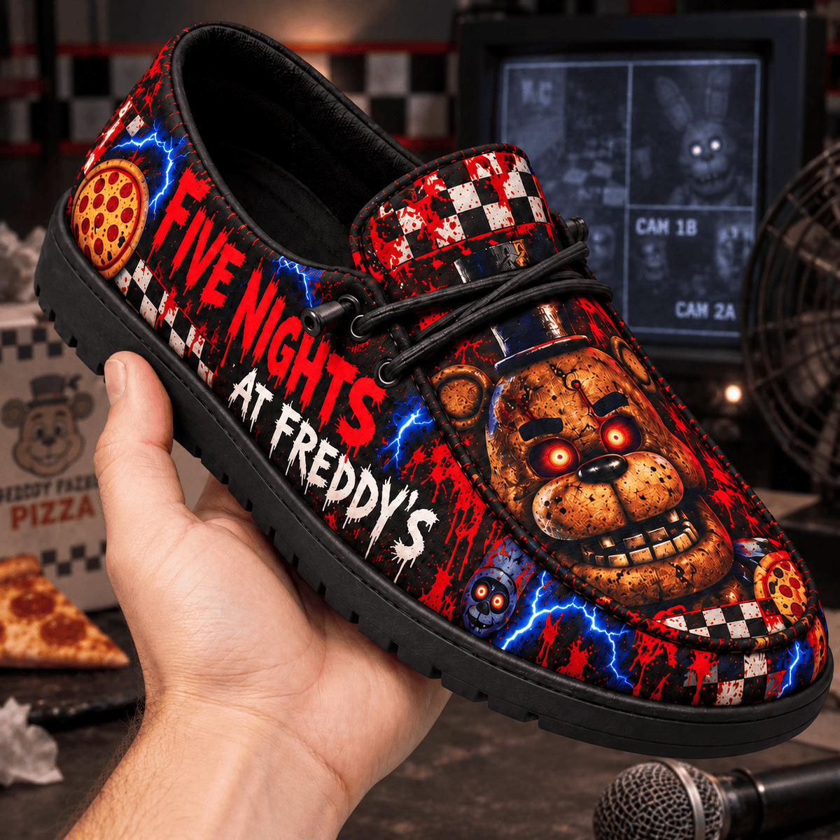 Five Nights At Freddy's Glowing Bear Loafer Shoes For Fans Of After Dark Frights NDN 2