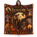 Fleetwood Mac Gold Moon Birds Fleece Blanket For Mystical Halloween Evenings NDN 1