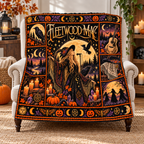 Fleetwood Mac Gold Moon Birds Fleece Blanket For Mystical Halloween Evenings NDN 3