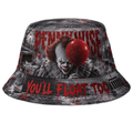 Premium Pennywise You’ll Float Too Horror Graphic Bucket Hat NDN 1