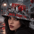 Premium Pennywise You’ll Float Too Horror Graphic Bucket Hat NDN 2