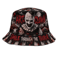 Premium Art The Clown Smile Through The Terror Horror Bucket Hat NDN 1