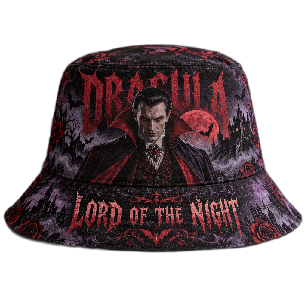 Premium Dracula Lord Of The Night Gothic Horror Graphic Bucket Hat NDN 1