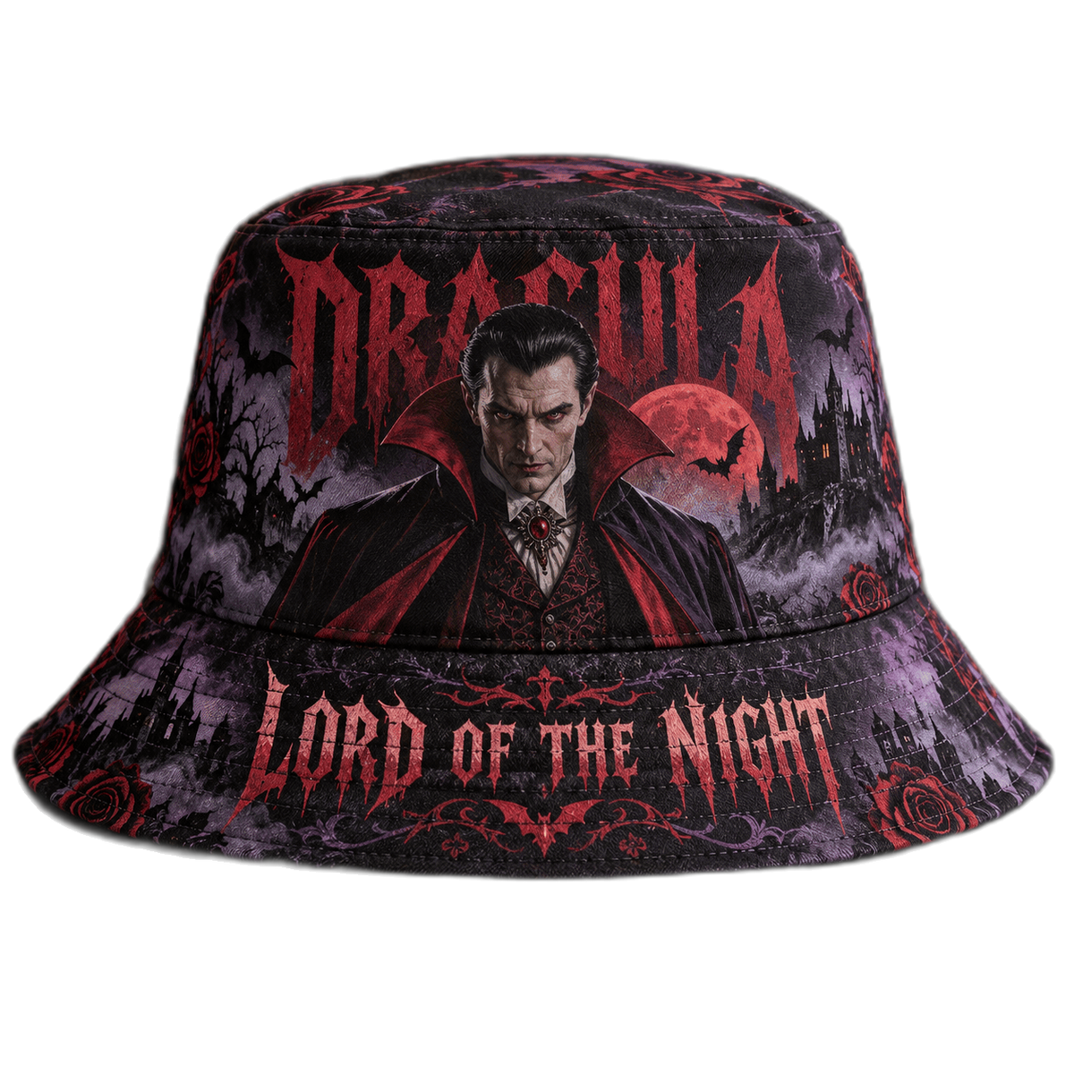 Premium Dracula Lord Of The Night Gothic Horror Graphic Bucket Hat NDN 1