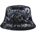 Premium Werewolf Howl At The Moon Horror Graphic Bucket Hat NDN 1