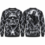 Frankenstein Monster Bolts He's Alive Forever Sweater for Classic Horror Fans NDN 1