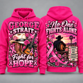 George Strait Pink Ribbon Fight for Hope Hoodie NY 1