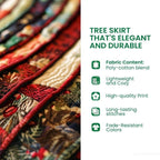 Enchanted Nutcracker Quilted Christmas Tree Skirt NCU0DV2306