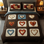 Heart 3-Piece Quilted Bedding Set NCU0VT85