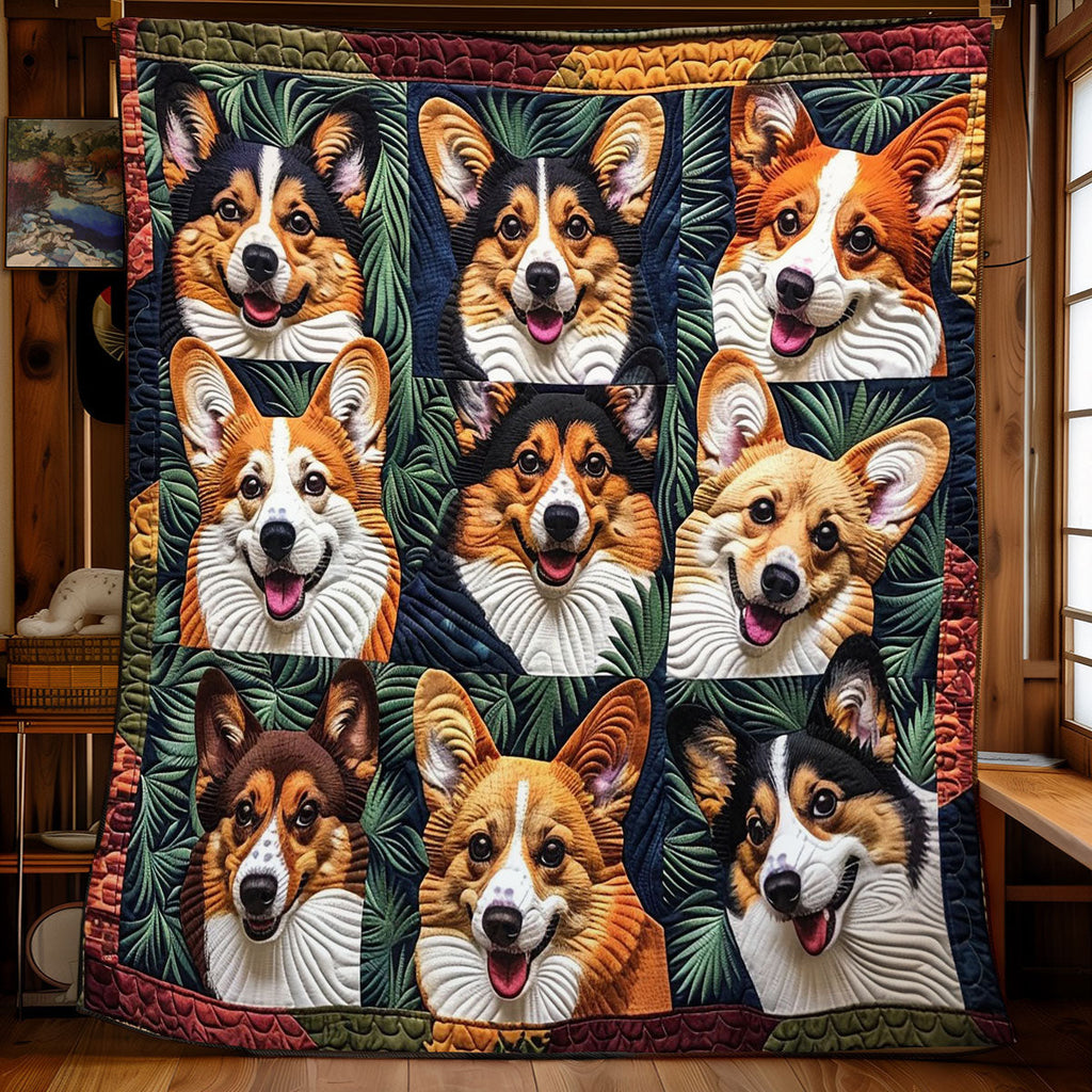 Corgis Naughty WO1408026CL Quilt