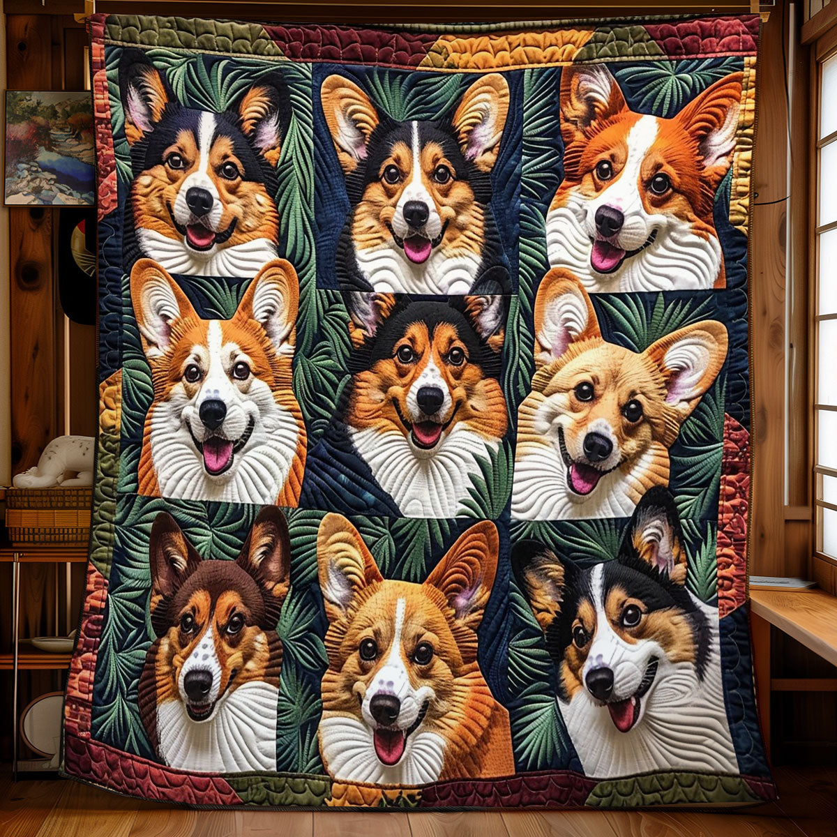 Corgis Naughty WO1408026CL Quilt