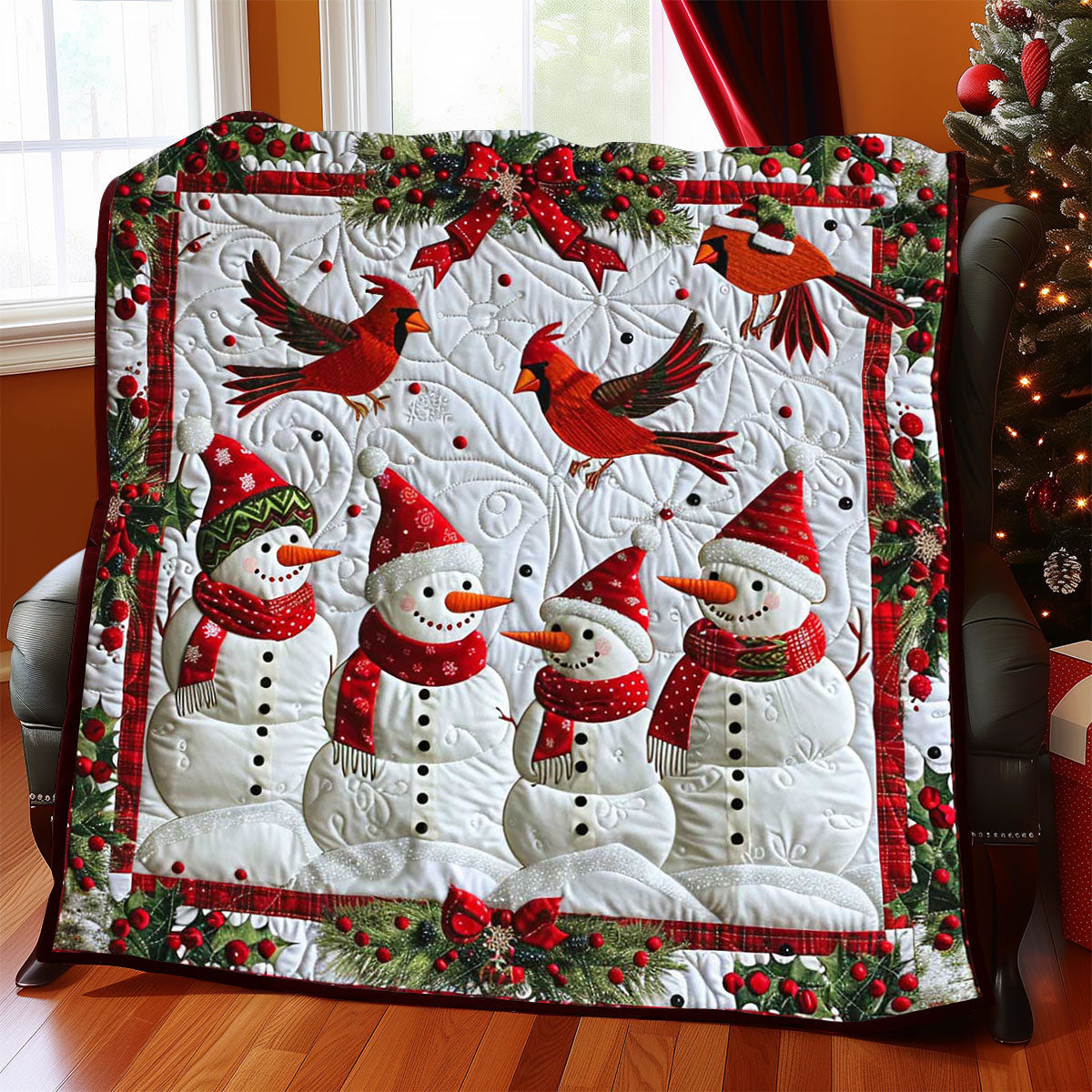 Cardinal Snowman WP1308004CL Quilt
