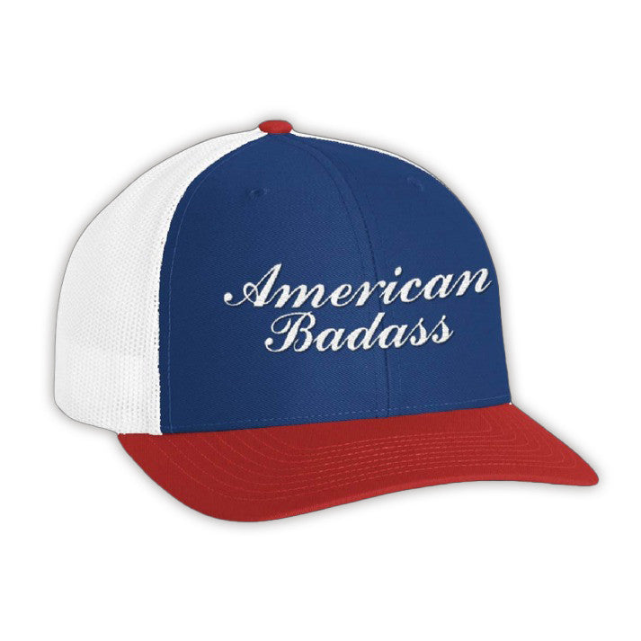American Badass Hat Trucker Cap Rock Kid Funny American Bad Ass Trucker Hat - Otakuforge