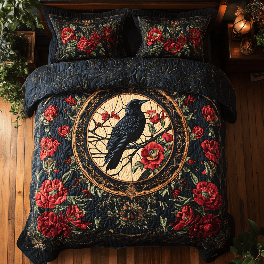 Gothic Grace Raven YR1701016CL Duvet Cover Set