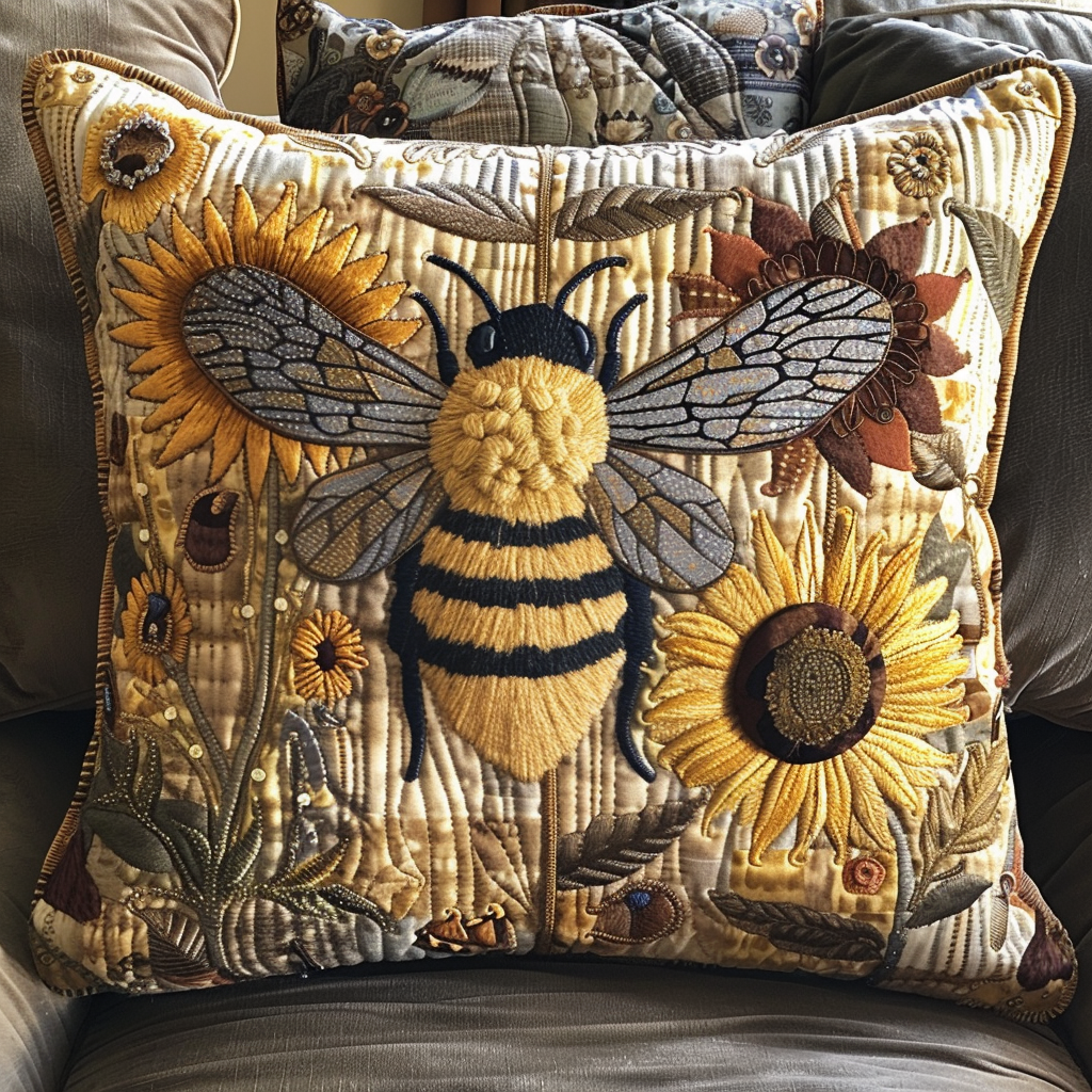 Sunflower Sentinel Quilted Pillow Case NCU0NT002