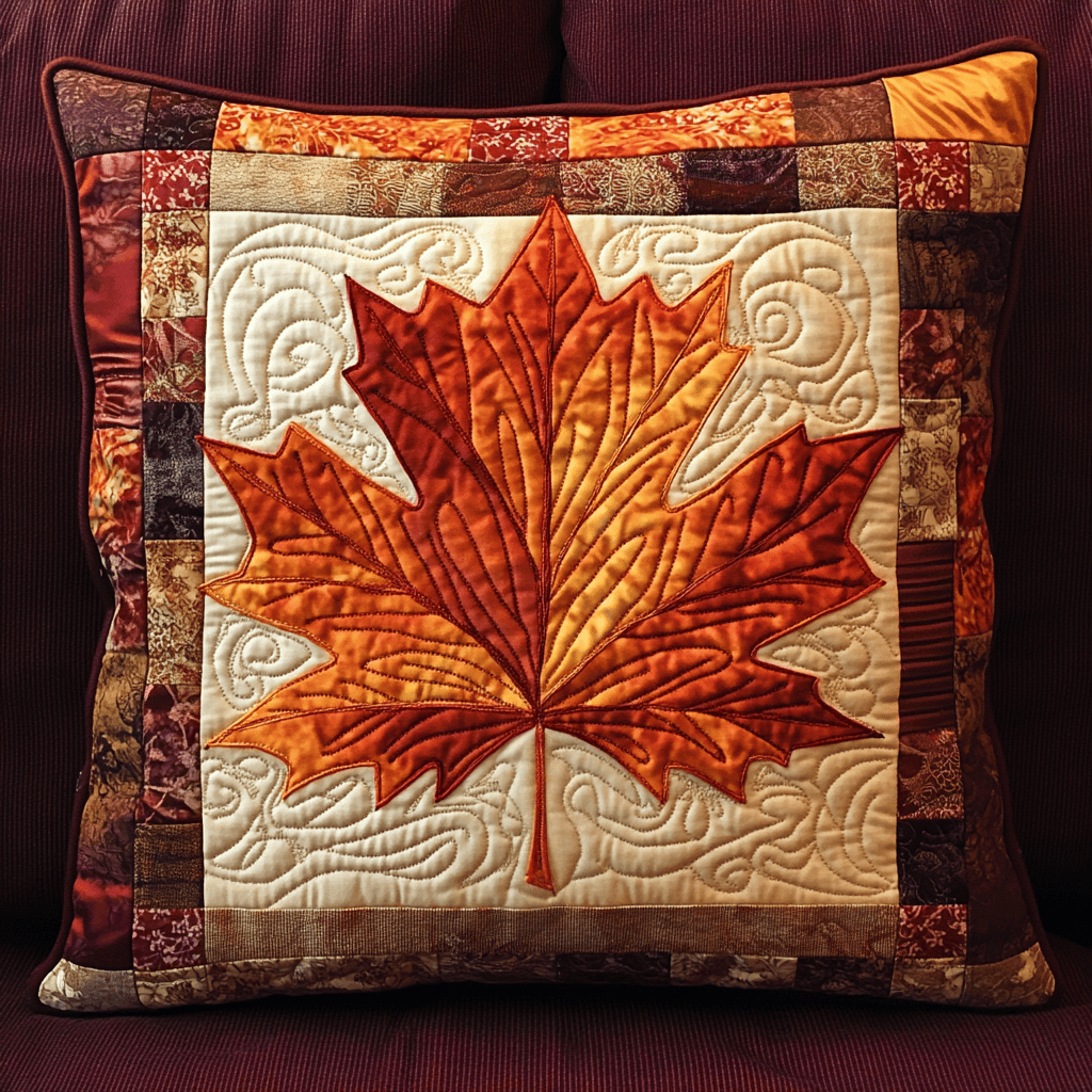 Maple Leaf Dreams Quilted Pillow Case NCU0DV974