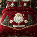 Santa Sleigh Ride 3-Piece Quilted Bedding Set NCU0DK2163