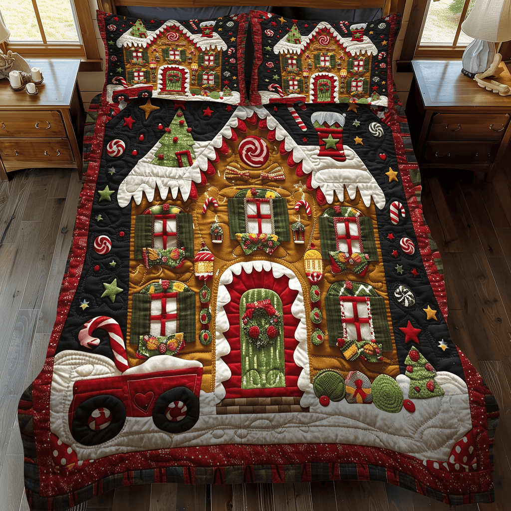 Candy Wonderland 3-Piece Quilted Bedding Set NCU0NT035