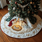Holy Infant Christmas Quilted Tree Skirt NCU0DV1295