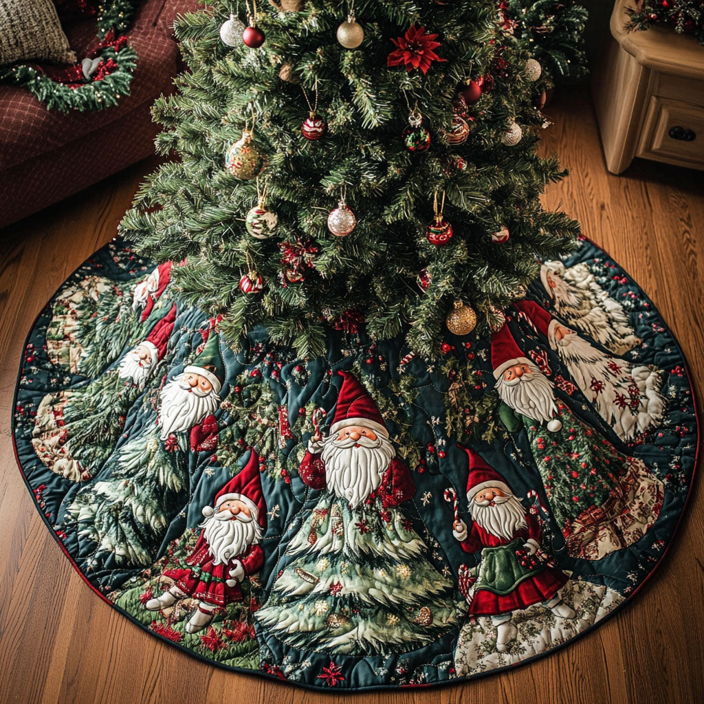 Yuletide Glow Quilted Christmas Tree Skirt NCU0PT1095