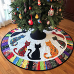 Twilight Whiskers Quilted Christmas Tree Skirt NCU0PT1296