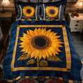 Midnight Bloom 3-Piece Quilted Bedding Set NCU0NT3484