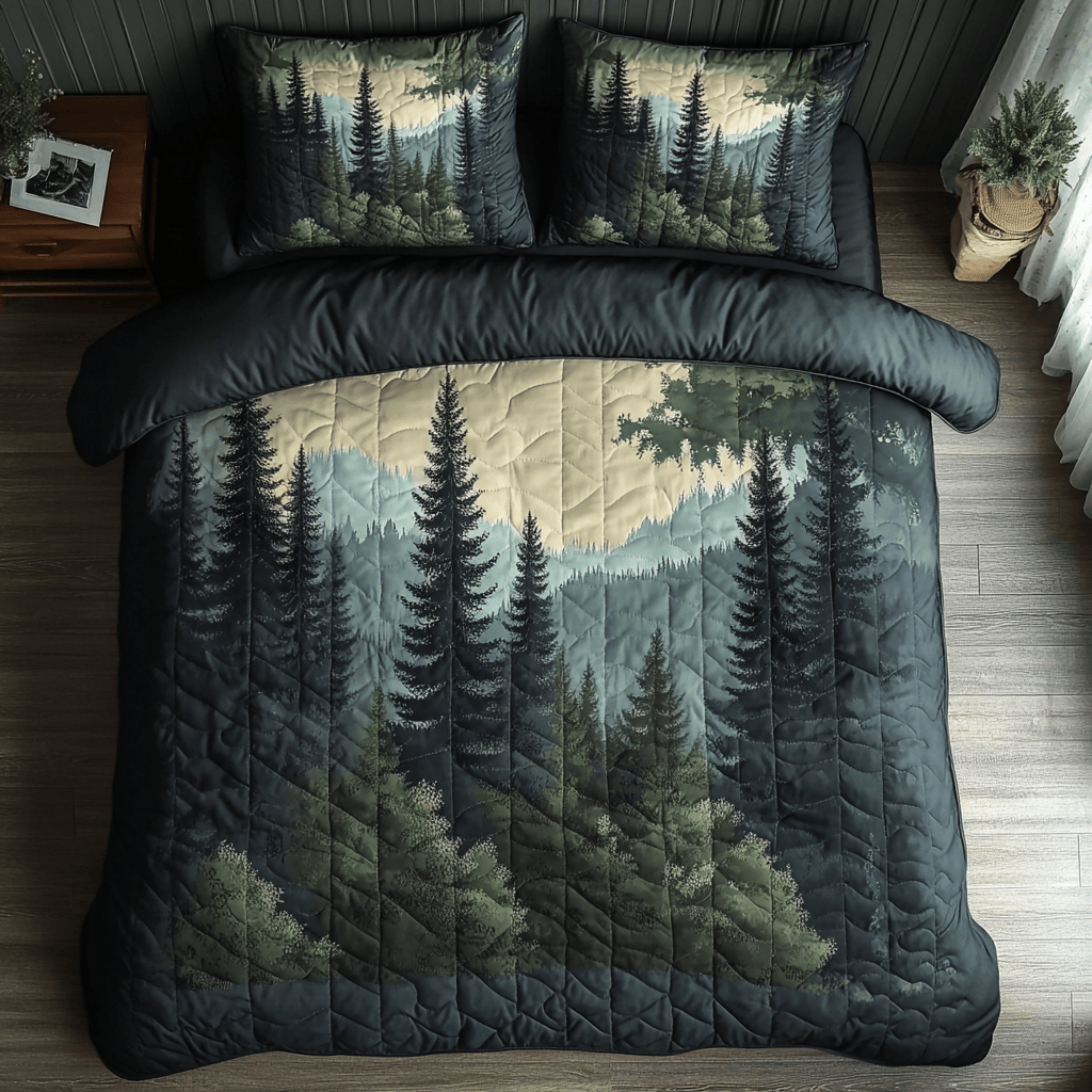 Pine Haven 3-Piece Quilted Bedding Set NCU0VH2360