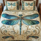 Sky Blue Harmony 3-Piece Quilted Bedding Set NCU0NT3501