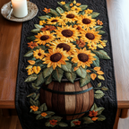 Floral Serenity Quilted Table Runner NCU0NVH303