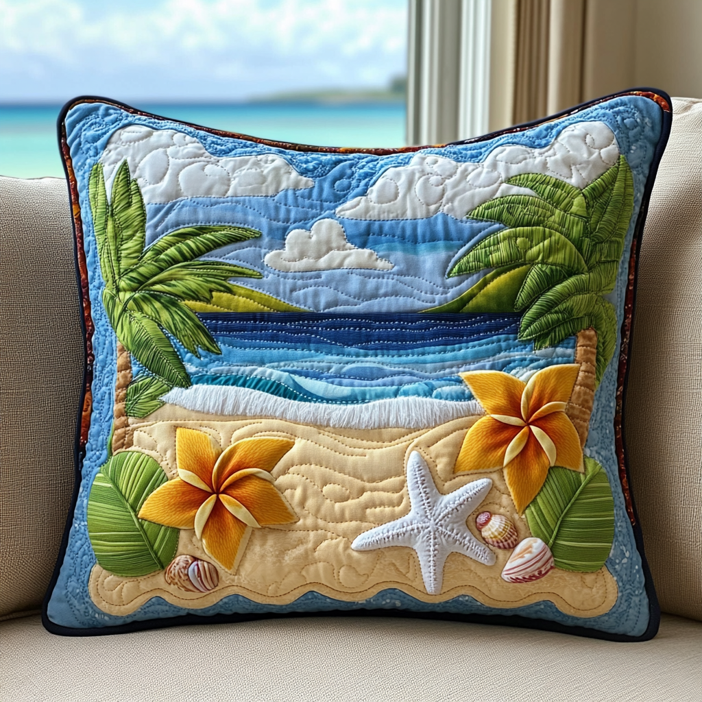 Ocean Breeze Quilted Pillow Case NCU0DK7889