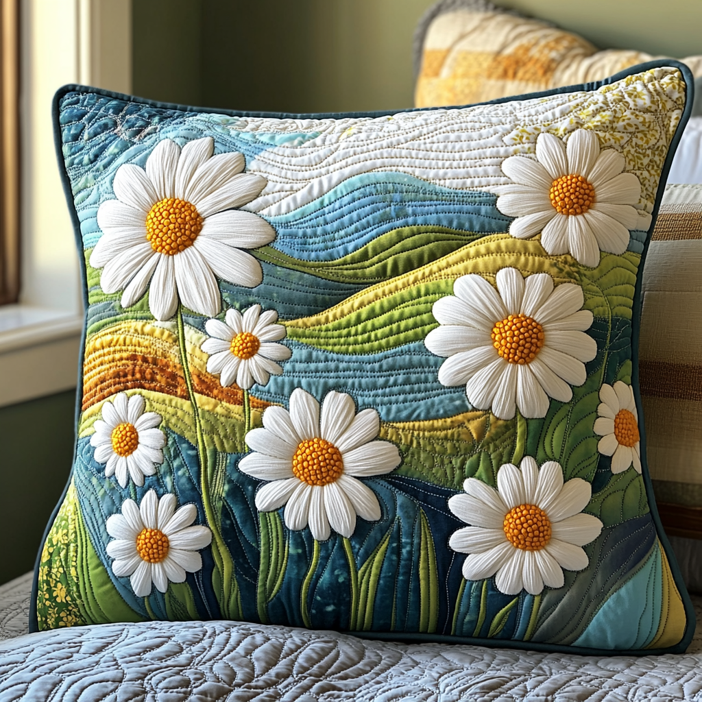 Daisy Dream Quilted Pillow Case NCU0DV4789