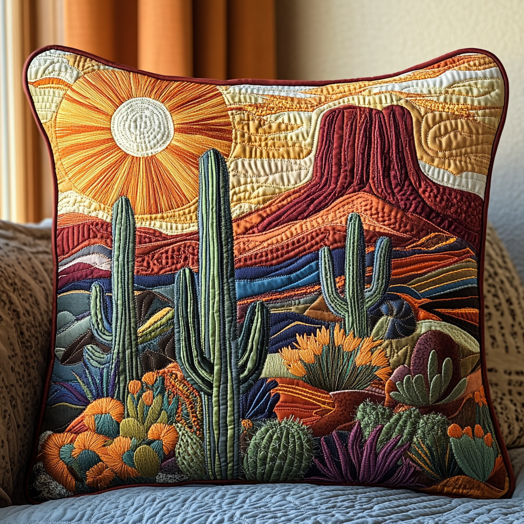 Golden Dunes Quilted Pillow Case NCU0DV4335