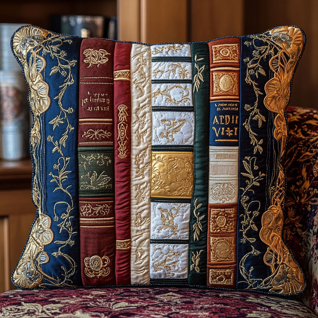 The Book Nook Quilted Pillow Case NCU0PT4682
