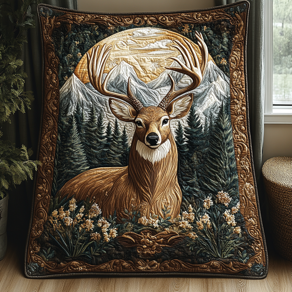 Noble Stag Quilted Blanket NCU0DV3160
