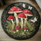 Enchanted Fungi Forest Quilted Round Mat NCU0PT4047