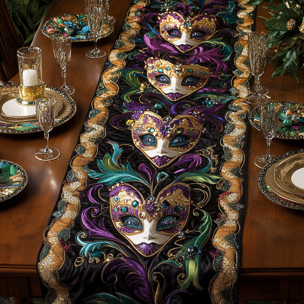 Carnival Charm Quilted Table Runner NCU0VH2600