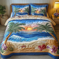 Sea Breeze 3-Piece Quilted Bedding Set NCU0VL2481