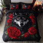 Wolf Howl 3-Piece Quilted Bedding Set NCU0DK8858