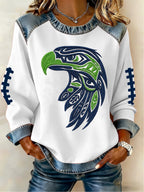 Seattle Seahawks Merch Seahawk Mascot Sweatshirt Game Day Apparel Gift Ideas For Fans - Otakuforge