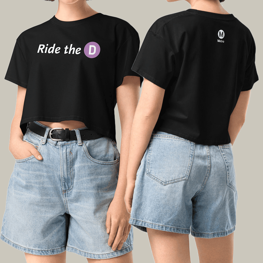 Los Angeles Metro Ride The D Crop Top Los Angeles Metro Merch Gift For Her - Otakuforge