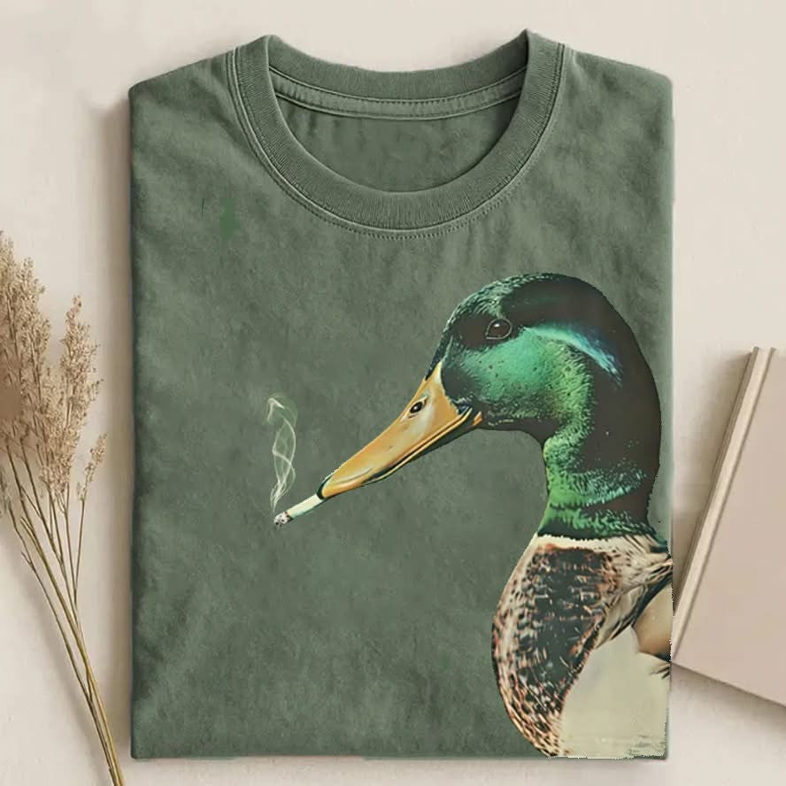 Mallard Duck Smoking T-Shirt Funny Animal Shirts Gifts For Mallard Duck Lovers - Otakuforge