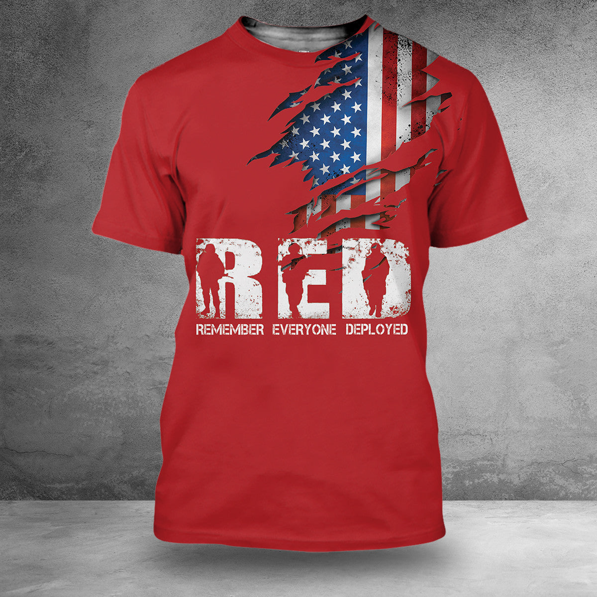 Remember Everyone Deployed Polo Red T-Shirt - Otakuforge