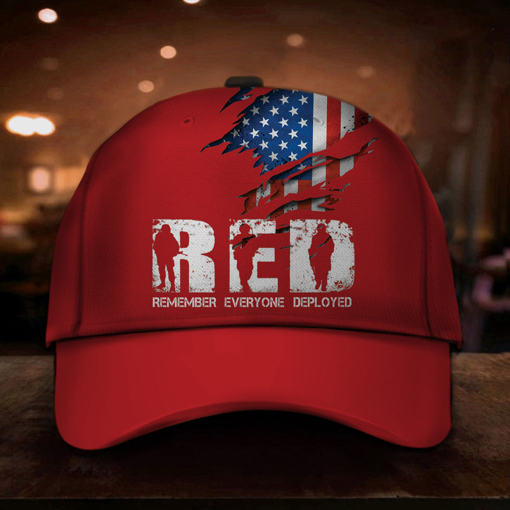 Remember Everyone Deployed Polo Red T-Shirt - Otakuforge
