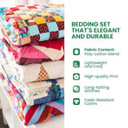 Floral Patchwork Quilted Bedding Set Duvet Cover Best Christmas Gift Ideas For 2025 - Otakuforge