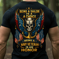 U.S Navy Veteran Merch T-shirt Being A Sailor Is A Choice Proud US Soldiers Gifts